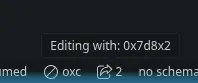 Collaboration presence indicator in the status bar