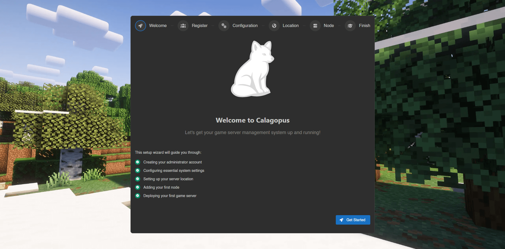 Calagopus Panel OOBE