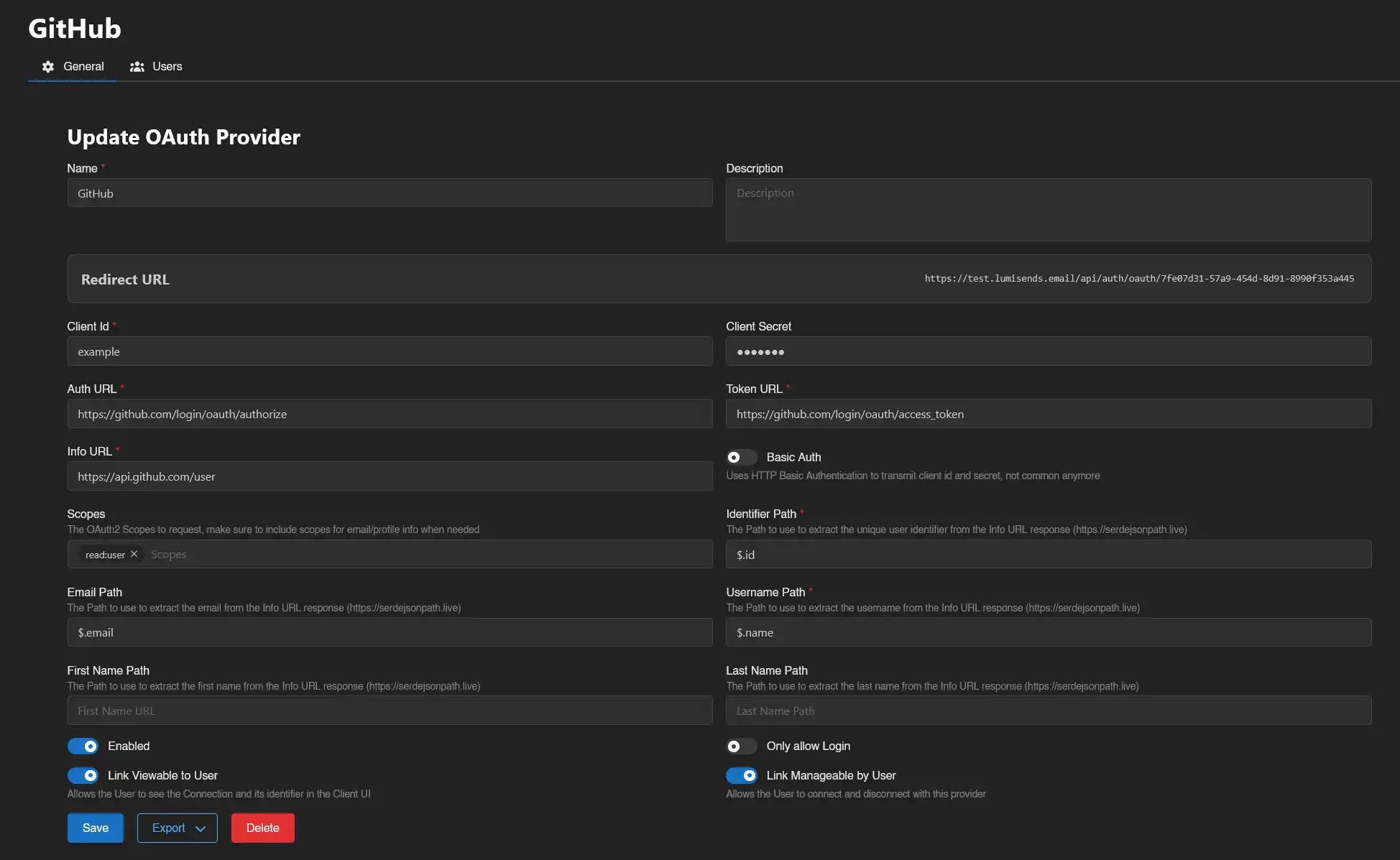 GitHub OAuth page